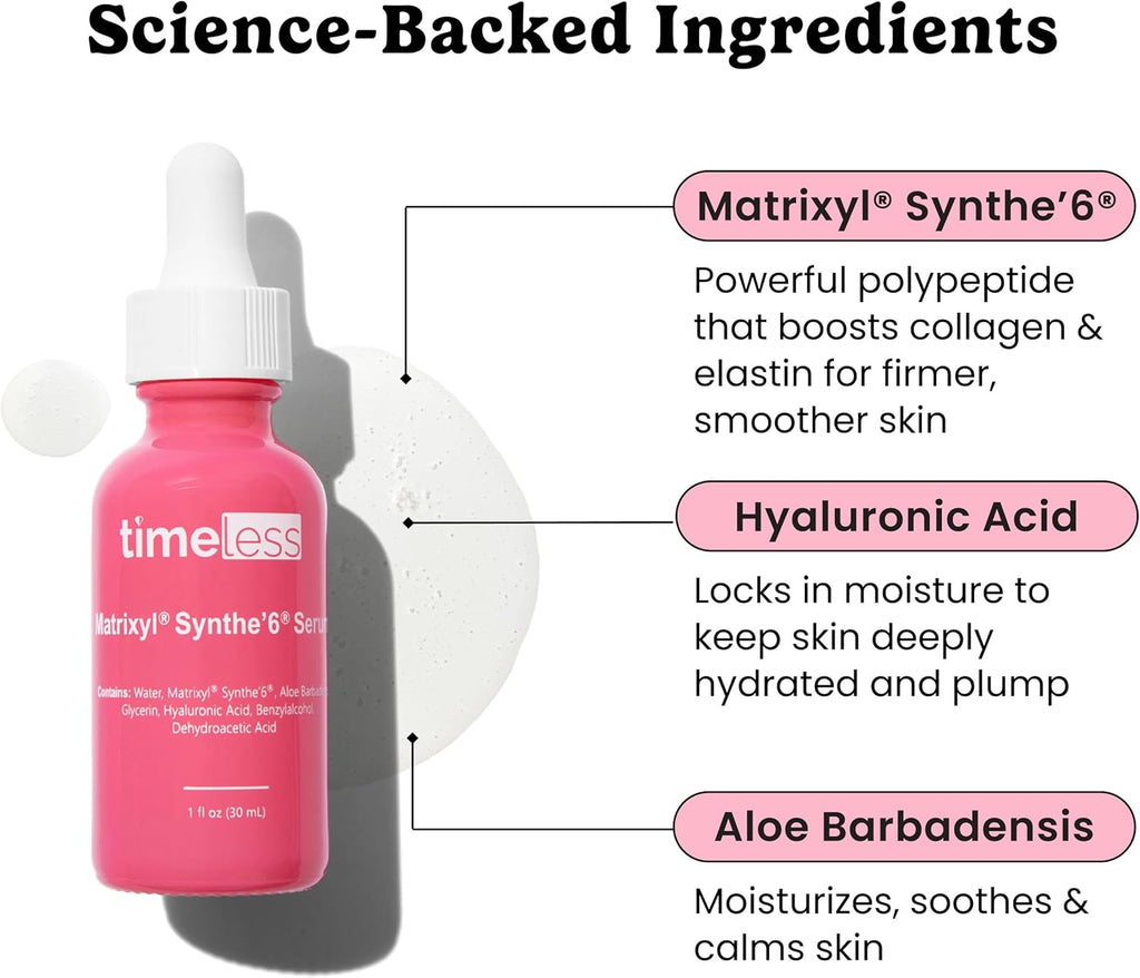 Matrixyl Synthe'6 Sérum Peptídico – Sérum Facial Con Péptidos, Ácido Hialurónico Y Aloe Barbadensis Para Una Piel Hidratada, Firme Y Rejuvenecida – 30 Ml
