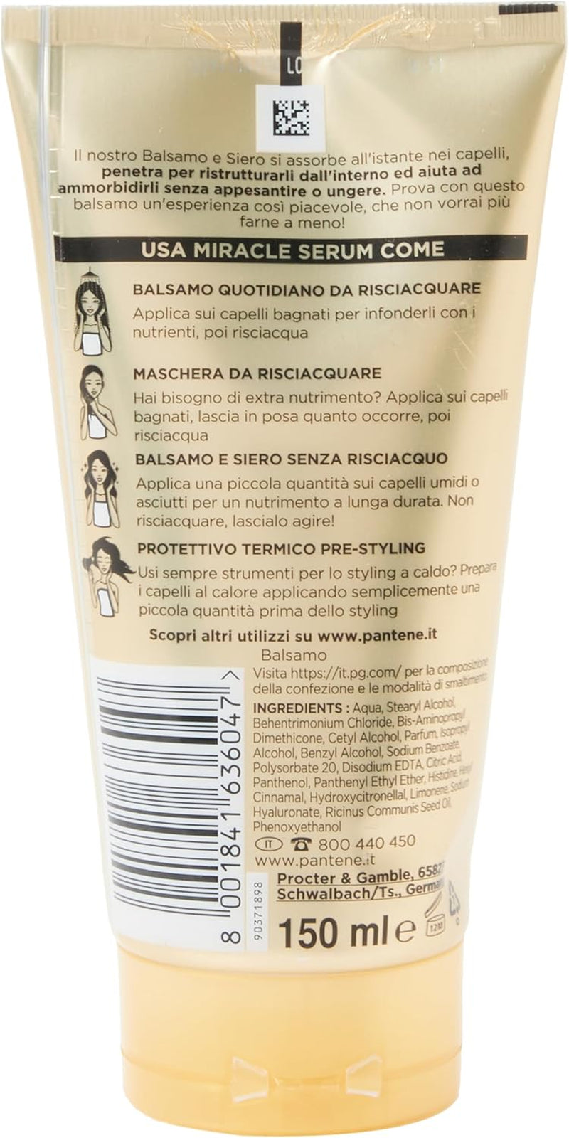 Acondicionador Pantene Pro-V De 3 Minutos Milagro, Suave Efecto Sedoso, Para Cabello Encrespado Y Mate, Tratamiento Intensivo Diario, 150 Ml