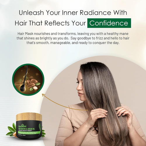 Herbishh Argan Hair Mask-Acondicionamiento Profundo E Hidratación Para Un Cabello De Aspecto Más Saludable Para Cabello Muy Seco, Débil Y Estresado, Sin Sulfatos, Sin Parabenos (150)
